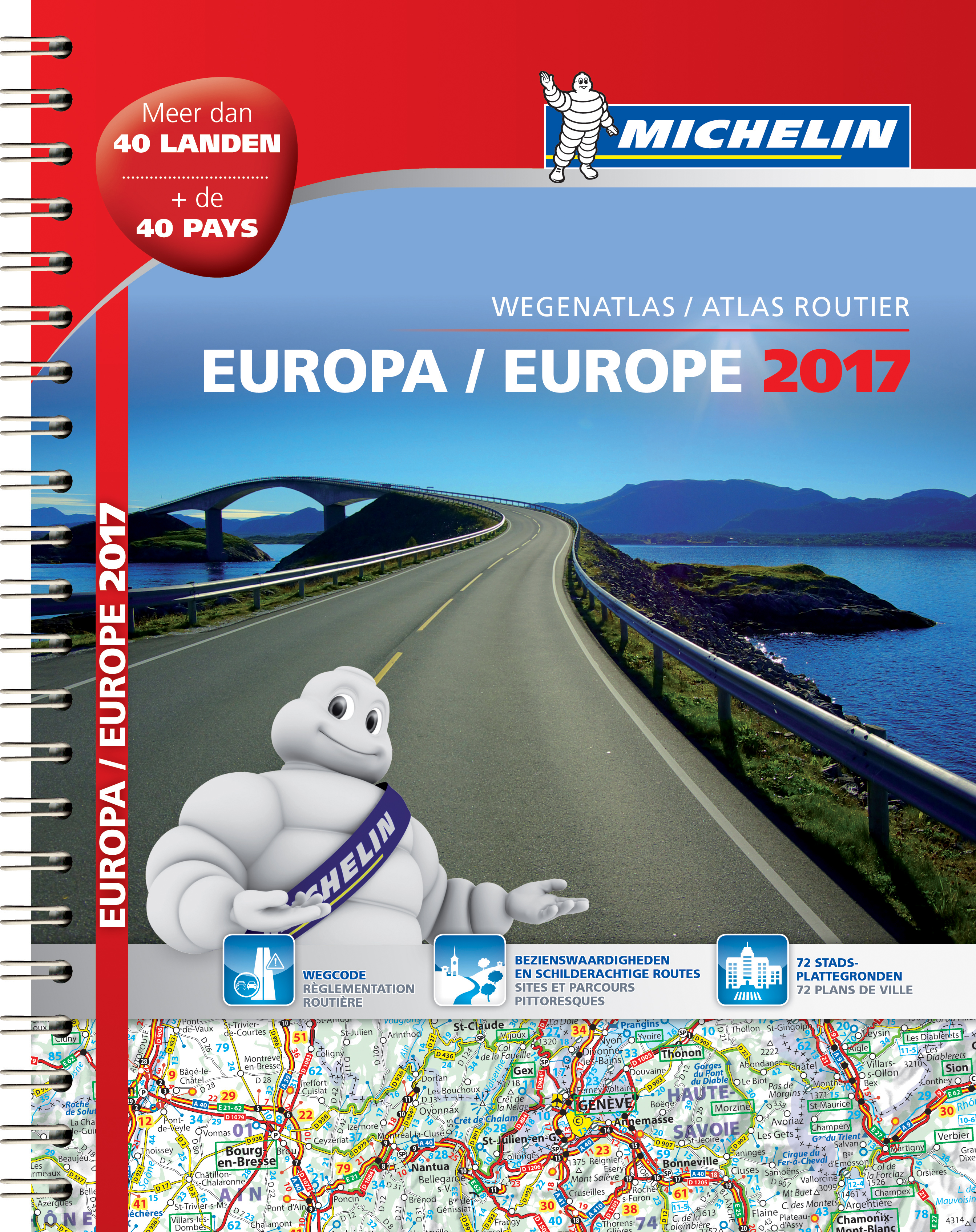 EUROPE / EUROPA 22136 SPIR . ATLAS MICHELIN 2017 | Lannoo Publishers